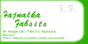 hajnalka fabsits business card